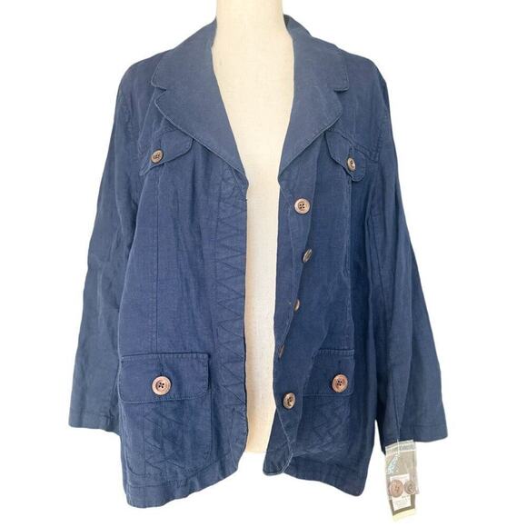 Merona Jackets & Blazers - Merona Navy Blue Casual Linen Jacket